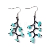 316 Surgical Stainless Steel Glass Seed Beads Chip Dangle Earrings EJEW-TA00774-02-3
