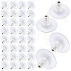 100Pcs Brass Bullet Clutch Earring Backs with Pad KK-YW0002-43S-1