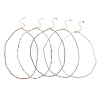 Natural Mixed Gemstone Faceted Cube Beaded Necklaces for Women NJEW-JN06285-2