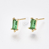 Brass Stud Earring Findings X-KK-T038-492A-1