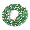 Opaque Solid Color Electroplate Glass Beads Strands LS-EGLA-A039-P2mm-B08-3