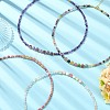 Natural Gemstone Faceted Graduated Beaded Necklaces NJEW-JN06618-1