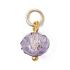 6Pcs Gradient Color Glass Pendants PALLOY-JF04740-3