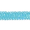 Transparent Electroplate Glass Beads Strands LS-EGLA-A039-T4mm-L20-1