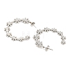 304 Stainless Steel Flower Stud Earrings EJEW-Q789-12P-3