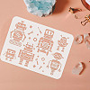 Plastic Reusable Drawing Painting Stencils Templates DIY-WH0202-367-3