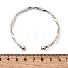 304 Stainless Steel Cuff Bangles for Women BJEW-D407-01P-3