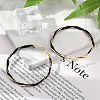 Brass Enamel Twist Ring Hoop Earrings EJEW-P301-01G-B-2