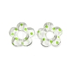 Transparent Printed Acrylic Beads OACR-H124-05A-03-1