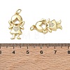 Brass Micro Pave Clear Cubic Zirconia Pendants CU-CBA9AFC-01G-31-3