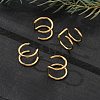 304 Stainless Steel 2 Line Hoop Clip on Nose Rings AJEW-A062-07G-3