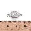 Brass Micro Pave Clear Cubic Zirconia Box Clasps KK-Q074-04P-4