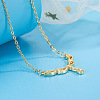 Brass Teardrop Pendant Necklaces for Women WG5F4D7-02-2