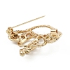 Rhinestone Crown Brooch Pins JEWB-Q030-04G-3