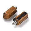 Natural Tiger Eye Perfume Bottle Pendants G-H332-09P-02-2