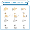 Unicraftale 36Pcs 6 Styles 304 Stainless Steel Stud Earring Findings STAS-UN0056-38-3