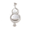 Brass Micro Pave Clear Cubic Zirconia Magnetic Clasps CU-CBA8264-06P-1