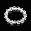 4MM Round Natural Quartz Crystal Beaded Stretch Rings VM0712-15-1