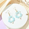Natural Gemstone Beaded Dangle Earrings EJEW-JE07215-3