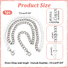 1Pc Plastic Imitation Pearl Beaded Bag Handles PURS-WR0006-92P-2