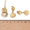 304 Stainless Steel Shell Pendant Necklaces & Stud Earrings Sets SA-CBA2C2A-05G-5