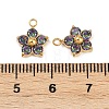 304 Stainless Steel Micro Pave Cubic Zirconia Charms STAS-B088-01G-03-3