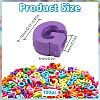 100Pcs Opaque Acrylic Beads OACR-DR0001-01-2