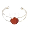 304 Stainless Steel Cuff Bangles for Women BJEW-JB14329-4