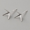 925 Sterling Silver Stud Earring Findings STER-WH0008-15G-S-2
