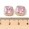 Brass Micro Pave Cubic Zirconia Beads KK-A253-20G-01-3