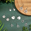 DIY Dog Paw Print Drop Earring Making Kit DIY-BC0004-63-4