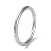 Non-Tarnish 304 Stainless Steel Simple Plain Band Finger Ring for Women Men RJEW-F152-01A-P-1