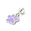 Platinum Tone Alloy Enamel European Dangle Charms PALLOY-JF03232-4