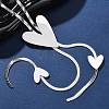 304 Stainless Steel Heart Y Necklaces NJEW-R026-30P-1