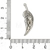 Leaf Brass Micro Pave Cubic Zirconia Enhancer Shortener Bails KK-F934-07B-P-3