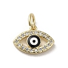 Brass Micro Pave Cubic Zirconia Charms KK-E092-07G-03-1