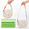 WADORN 4Pcs 2 Style Rainbow Color Acrylic & CCB Plastic Chain Purse Bag Handle AJEW-WR0001-69-3