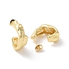 Rack Plating Brass C-shape Stud Earrings EJEW-G315-10G-2