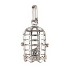 Brass Cage Pendants KK-K163-20P-NR-2