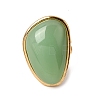 Resin Imitation Gemstone Cuff Open Rings RE-CBA09F0-01G-02-1
