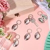 6Pcs 316 Stainless Steel Locket Pendant Keychain KEYC-PH01648-5