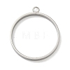 304 Stainless Steel Open Back Bezel Pendants STAS-B126-06F-P-1