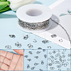 10M 304 Stainless Steel Paperclip Chains FIND-SC0012-54-3