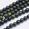 Natural Serpentine/Green Lace Stone Beads Strands X-G-P345-01-4mm-1