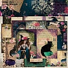 8 Sheets A5 Halloween Witch & Black Cat Scrapbook Paper Pads PW-WG25826-01-2