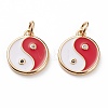 Brass Micro Pave Clear Cubic Zirconia Pendants KK-C100-16G-4