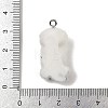 Animal Theme Flocky Opaque Resin Pendants RESI-H042-01P-08-3