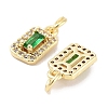 Brass Micro Pave Cubic Zirconia Charms KK-C051-11G-01-2