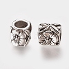 Tibetan Style Column European Beads TIBEB-7952-AS-NR-2