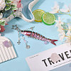 1Pc Resin Fish Pendant Decorations HJEW-CA0001-78B-5